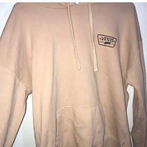 Peach Light Pink Vans Logo Hoodie